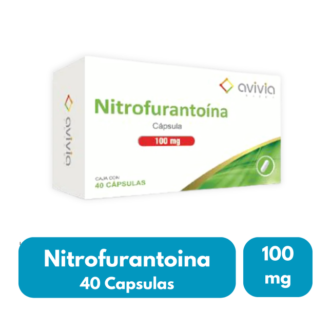 Nitrofurantoina 100 mg Caja con 40 Cápsulas Avivia