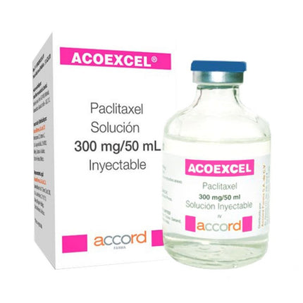 Acoexcel (Paclitaxel) 300 mg /5 mg Caja con Frasco Ampula Inyectable