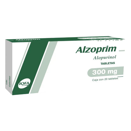 Alzoprim (Alopurinol) 300 mg Caja con 20 Tabletas IQFA Laboratorios