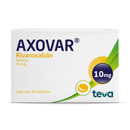 Axovar (Rivaroxaban) 10 mg con 30 Tabletas