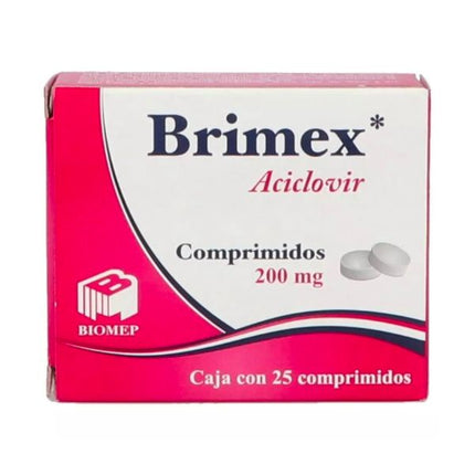 Brimex (Aciclovir) 200 mg Caja con 25 Tabletas