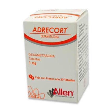 Adrecort (Dexametasona) 1 mg Caja con 20 Tabletas