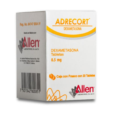 Adrecort (Dexametasona) 0.5 mg Caja con 20 Tabletas
