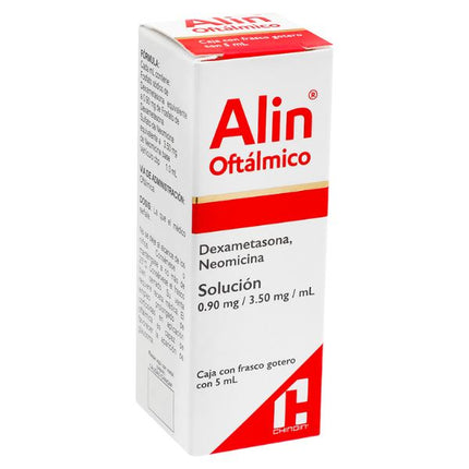 Alin (Dexametasona/Neomicina) 0.90 mg/3.5m Gotero 5 ml de Solución Oftalmica