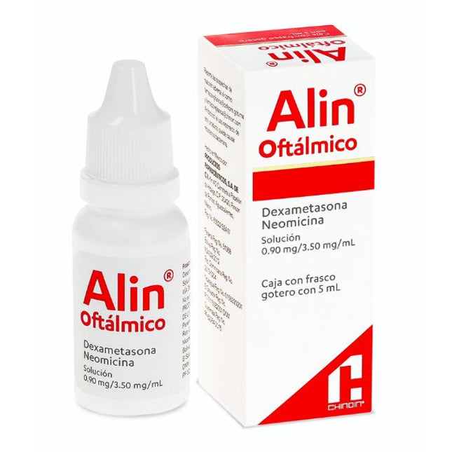 Alin (Dexametasona/Neomicina) 0.90 mg/3.5m Gotero 5 ml de Solución Oftalmica