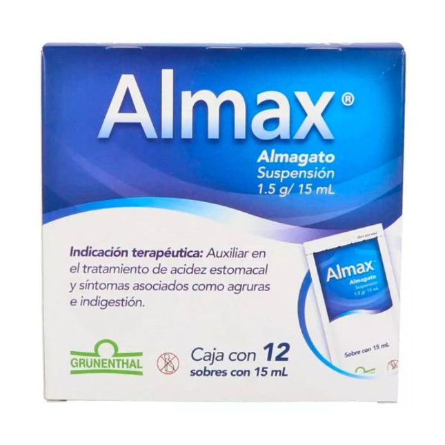 Almax (Almagato) Suspension 1.5 g/15 ml Caja con 12 Sobres