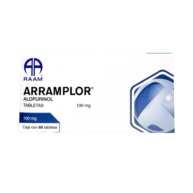 Arramplor (Alopurinol) 100 mg Caja con 60 Tabletas RAAM