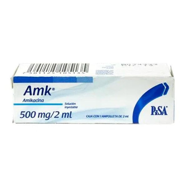AMK (Amikacina) 500 mg/2 ml Solución 1 Ámpula inyectable