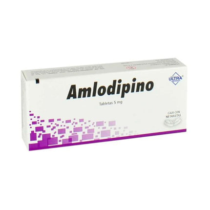 Amlodipino 5mg Caja con 10 Tabletas