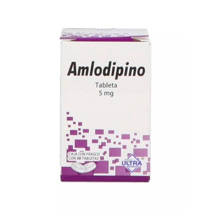 Amlodipino 5 mg Caja con 30 Tabletas