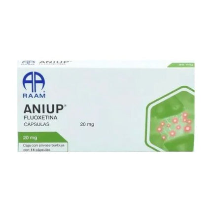 Aniup (Fluoxetina) 20 mg Caja con 14 Tabletas