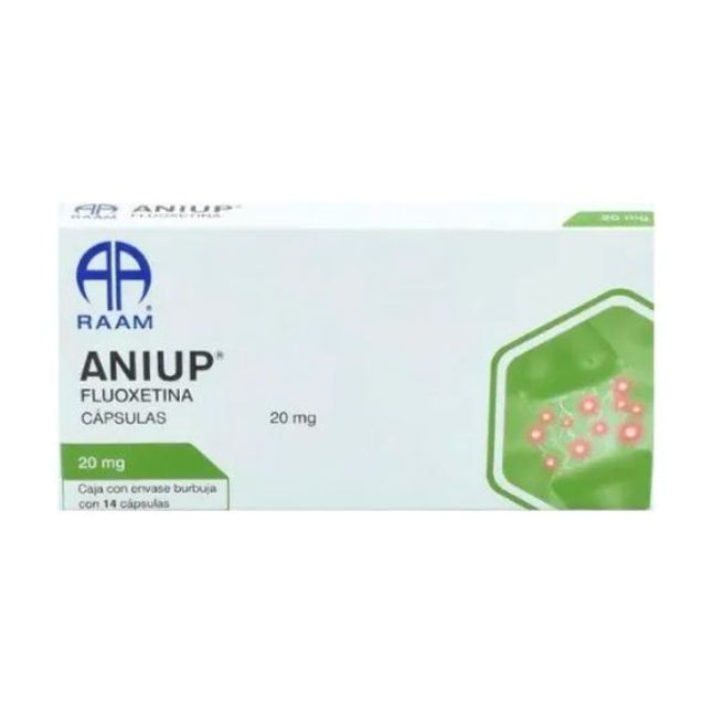 Aniup (Fluoxetina) 20 mg Caja con 14 Tabletas