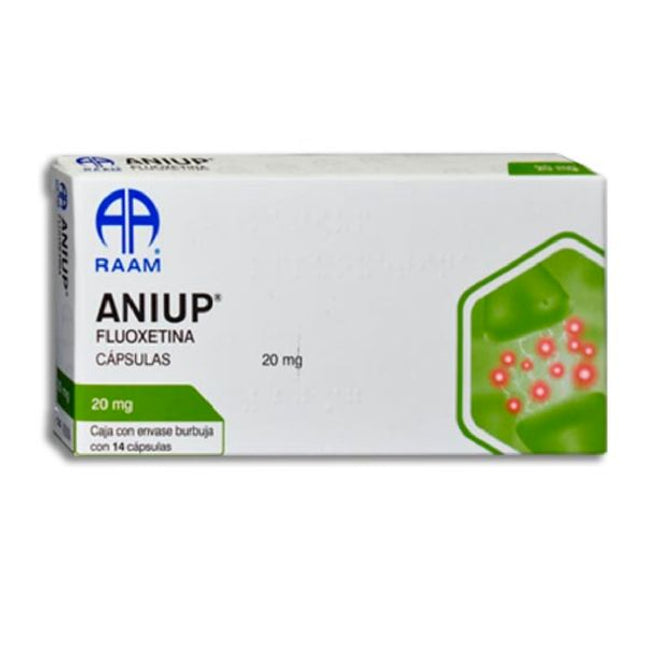 Aniup (Fluoxetina) 20 mg Caja con 14 Tabletas