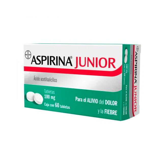 Aspirina Junior 100 mg Caja con 60 Tabletas