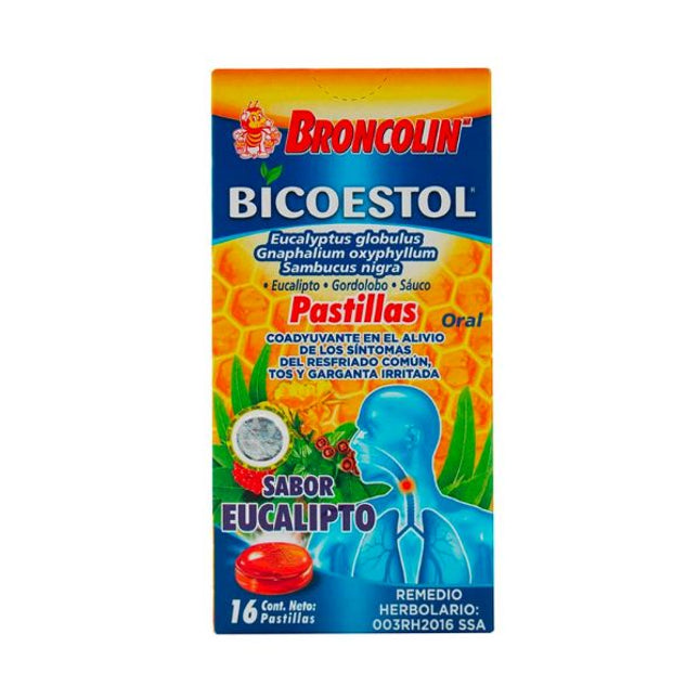 Bicoestol Caramelos Sabor Eucalipto con 8 Tabletas