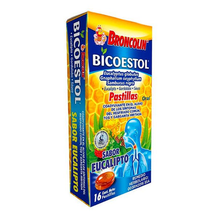 Bicoestol Caramelos Sabor Eucalipto con 8 Tabletas