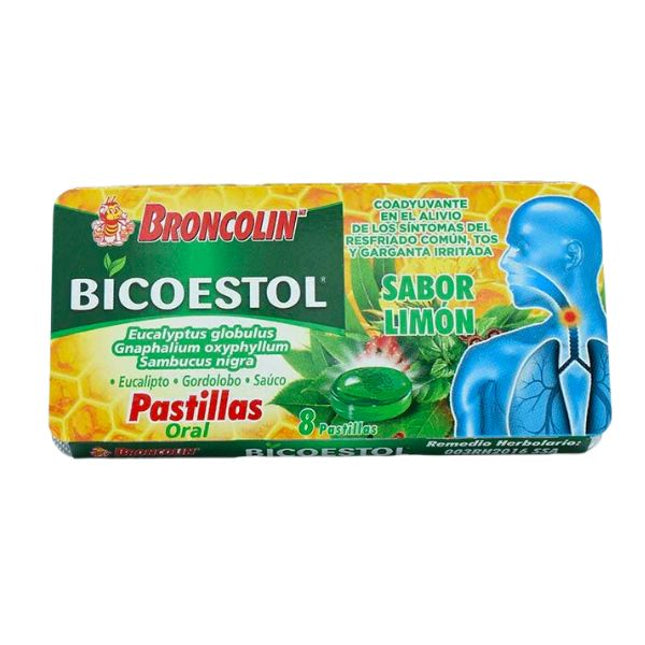 Bicoestol Caramelos Sabor Limón con 8 Tabletas
