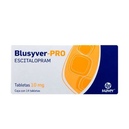 Blusyver-Pro (Escitalopram) 10 mg Caja con 14 Tabletas