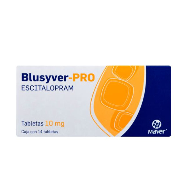 Blusyver-Pro (Escitalopram) 10 mg Caja con 14 Tabletas