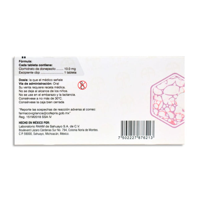Braix  (Donepezilo) 10 mg Caja con 28 Tabletas RAAM Laboratorios