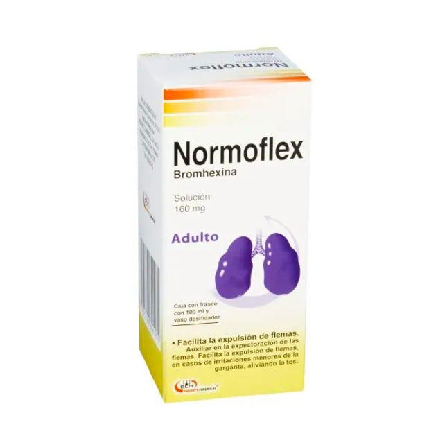 Normoflex (Bromhexina) Solución 160 mg con 100 ml Adulto