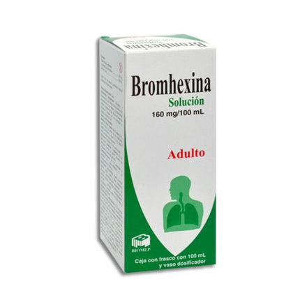 Bromhexina Solución 160 mg/100 ml Frasco Con 100 ml  y Dosificador