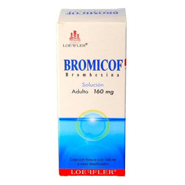 Bromicof (Bromhexina) Solución 160 mg Frasco con 100 ml