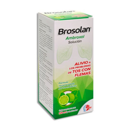 Brosolan (Ambroxol) 300mg/100 ml Sabor Limón Frasco con 100 ml