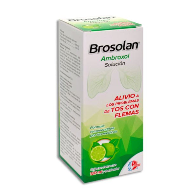 Brosolan (Ambroxol) 300mg/100 ml Sabor Limón Frasco con 100 ml