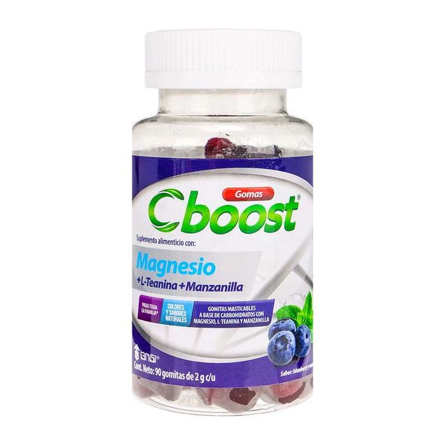C-Boost Magnesio Con L-teanina Y Manzanilla Frasco con 90 gomitas