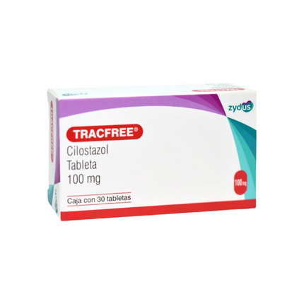 Tracfree Cilostazol 100 mg Caja con 30 Tabletas Zydus