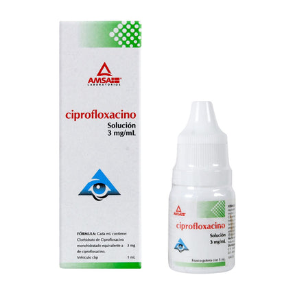 Ciprofloxacino 3 mg/ml Solución Oftálmica Frasco Gotero de 5 ml