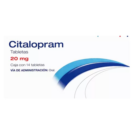 Citalopram 20 mg Caja con 14 Tabletas