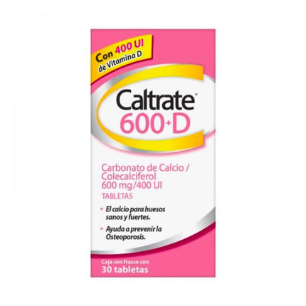 Caltrate 600 +D Caja con 30 Tabletas