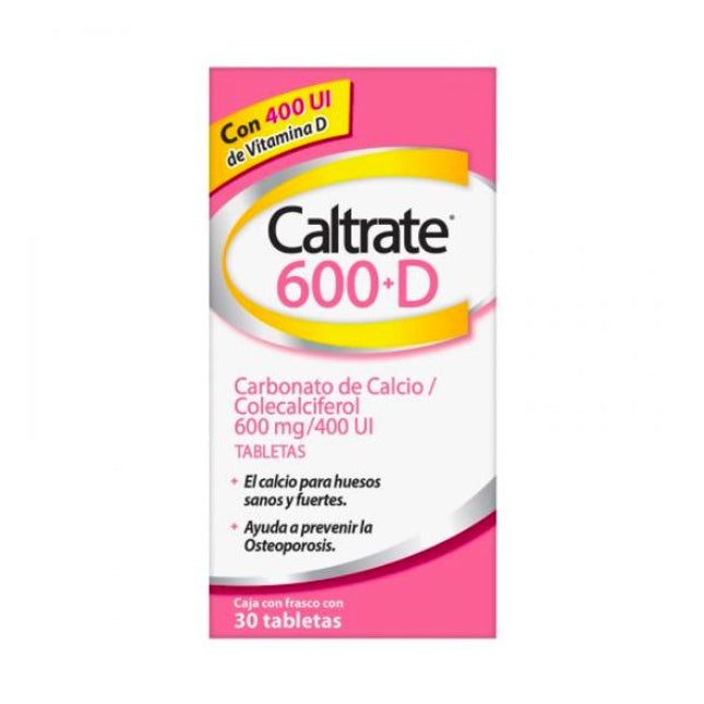 Caltrate 600 +D Caja con 30 Tabletas