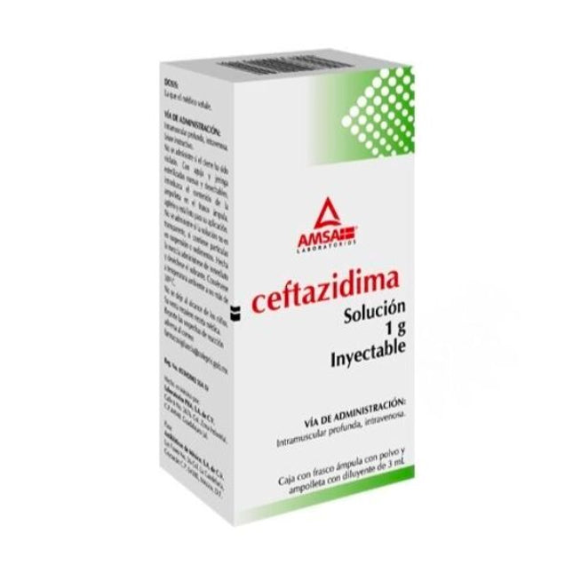 Ceftazidima 1 g Solución Inyectable