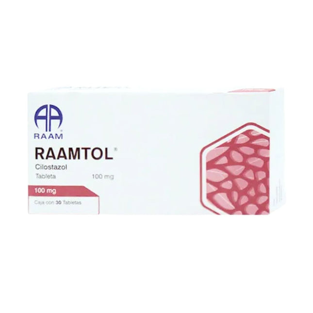 Raamtol  Cilostazol 100 mg Caja con 30 Tabletas