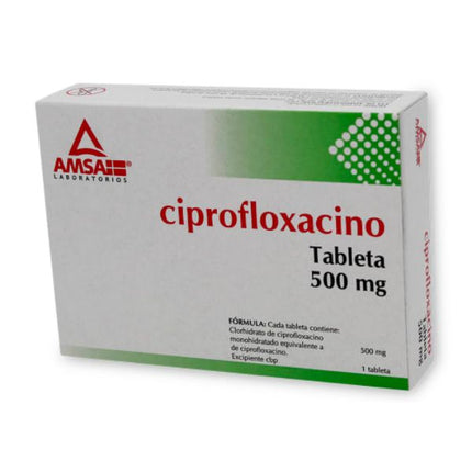 Ciprofloxacino 500 mg Caja con 14 Tabletas