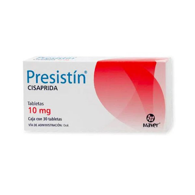 Presistín (Cisaprida) 10 mg Caja con 30 Tabletas