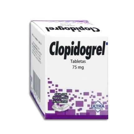 Clopidogrel 75mg Caja con 14 Tabletas