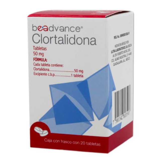 Clortalidona 50 mg Caja con 20 Tabletas