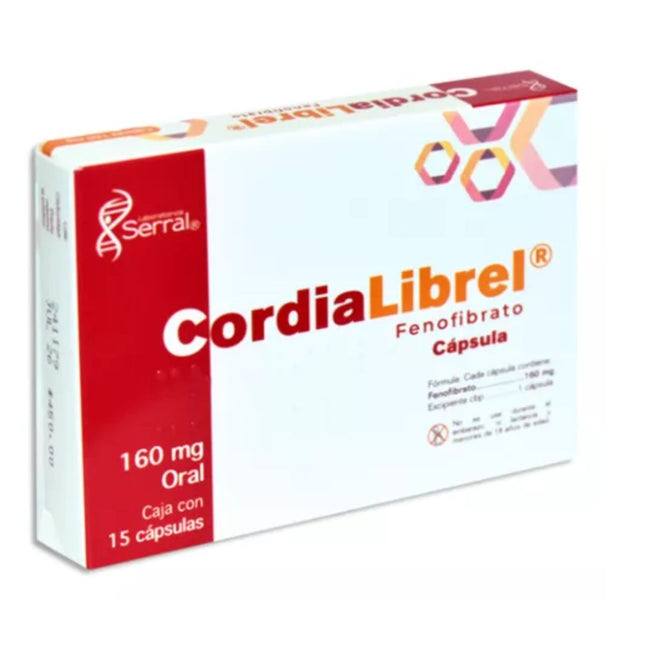 CordiaLibrel Fenofibrato 160 mg Caja Con 15 Cápsulas
