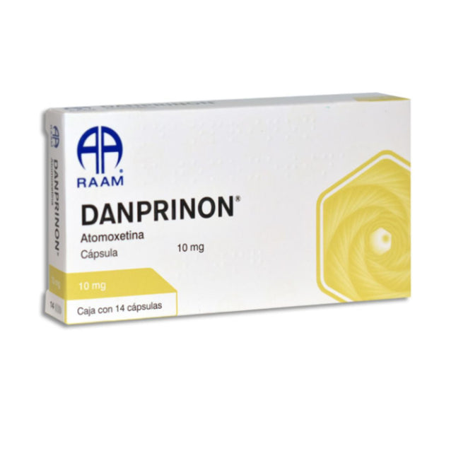 Danprinon (Atomoxetina) 10 mg Caja con 14 Cápsulas