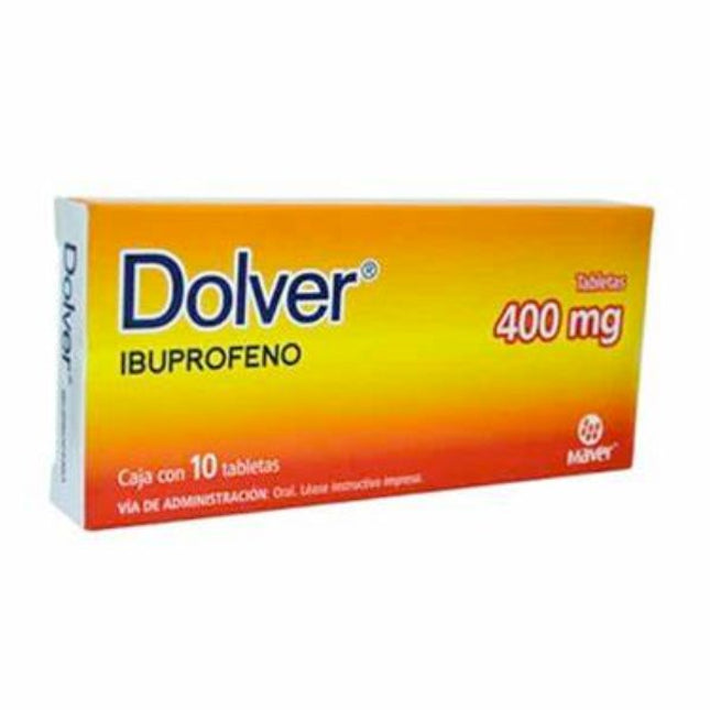 Dolver (Ibuprofeno) 400 mg Caja con 10 Tabletas
