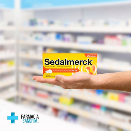 Sedalmerck (Paracetamol, Cafeína, Fenilefrina) 500 mg / 50 mg / 5 mg Caja con 20 Tabletas