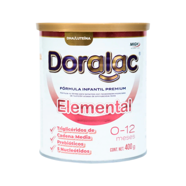 Doralac 0 - 12 Meses Elemental Fórmula Infantil Premium Lata 400 g