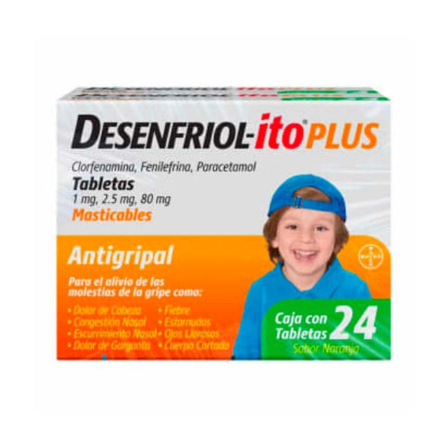 Desenfriol-Ito Plus Sabor Naranja Tabletas Masticables Caja con 6 Tabletas