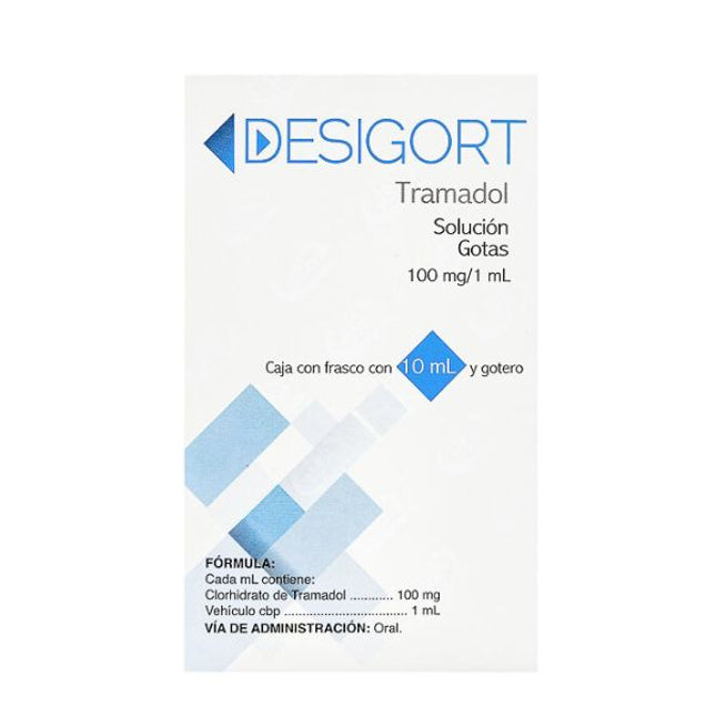 Desigort (Tramadol) Gotas Solución 100 mg/1 ml Frasco con 10 ml