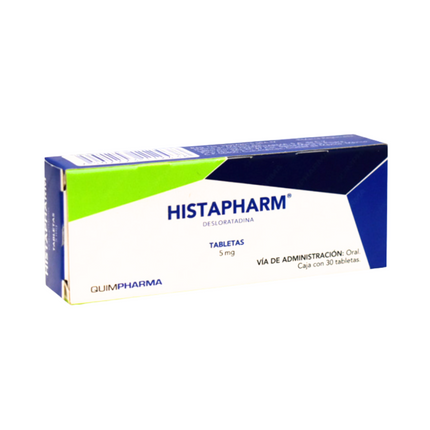 Histapharm Desloratadina 5 mg Caja con 30 Tabletas