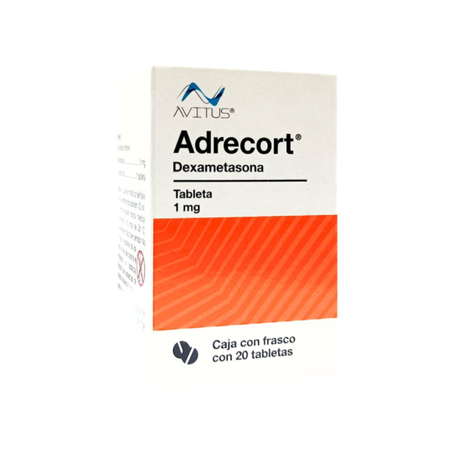 Adrecort Dexametasona 1 mg Caja con 20 Tabletas